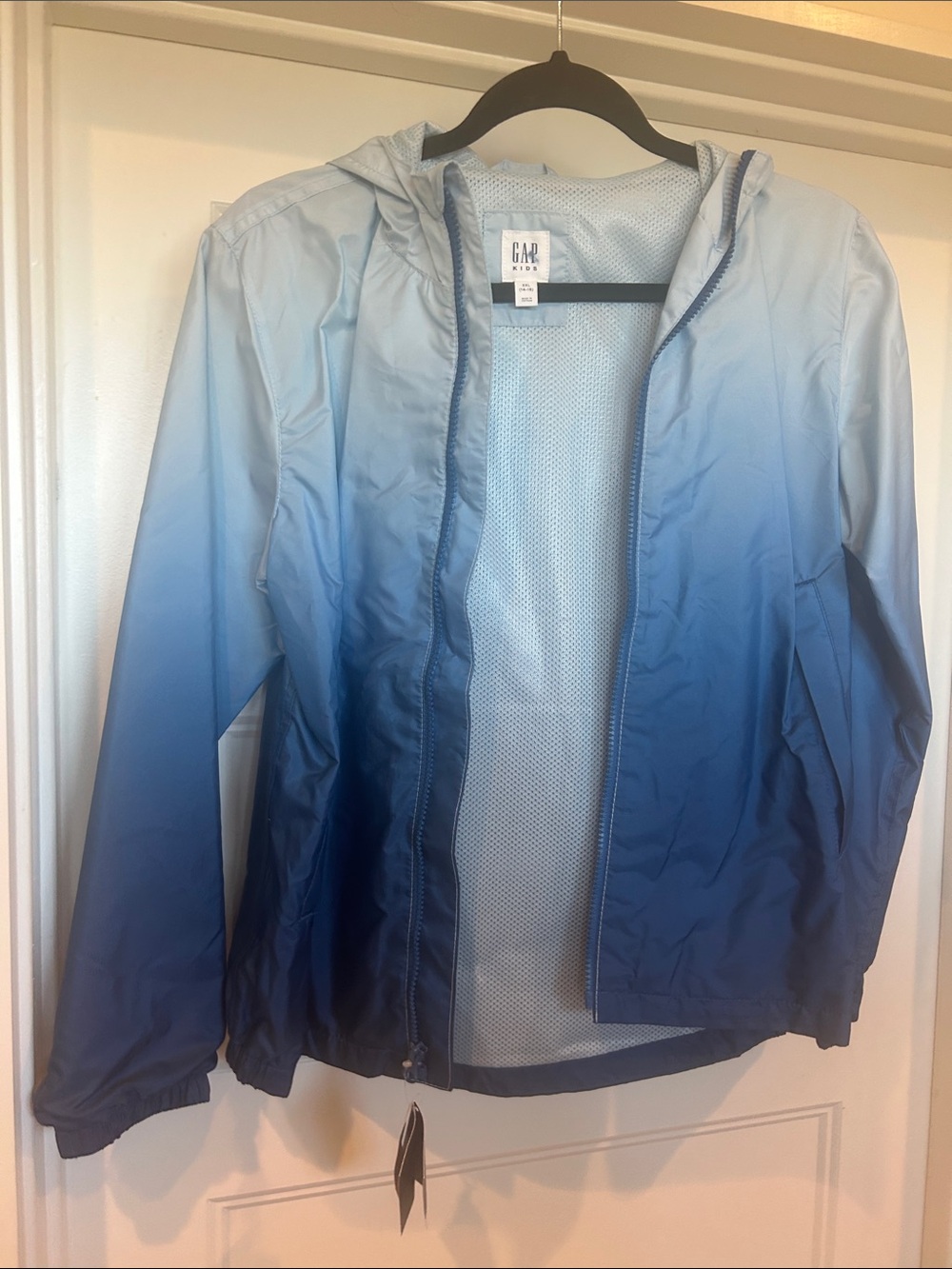 GAP Blue Ombre Hooded Windbreaker Jacket